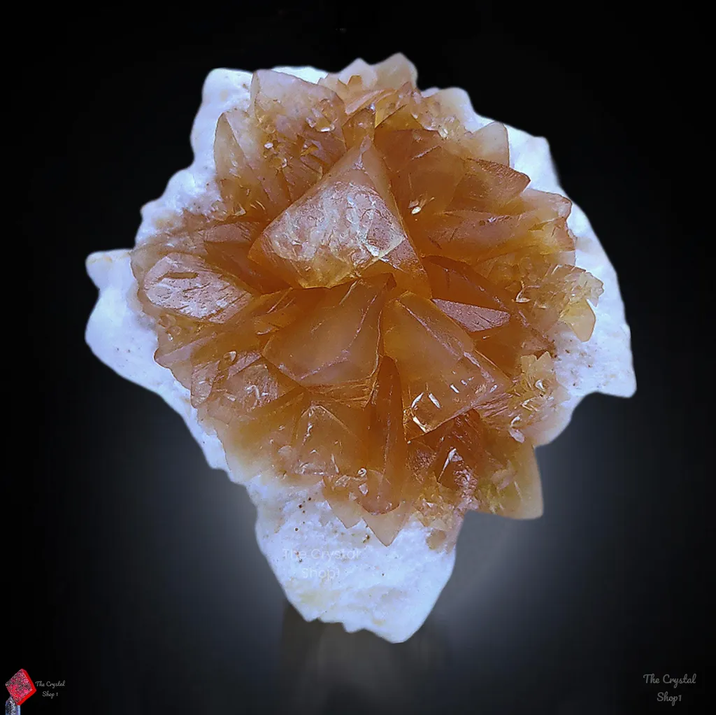 Calcite Flower on Okenite Matrix image
