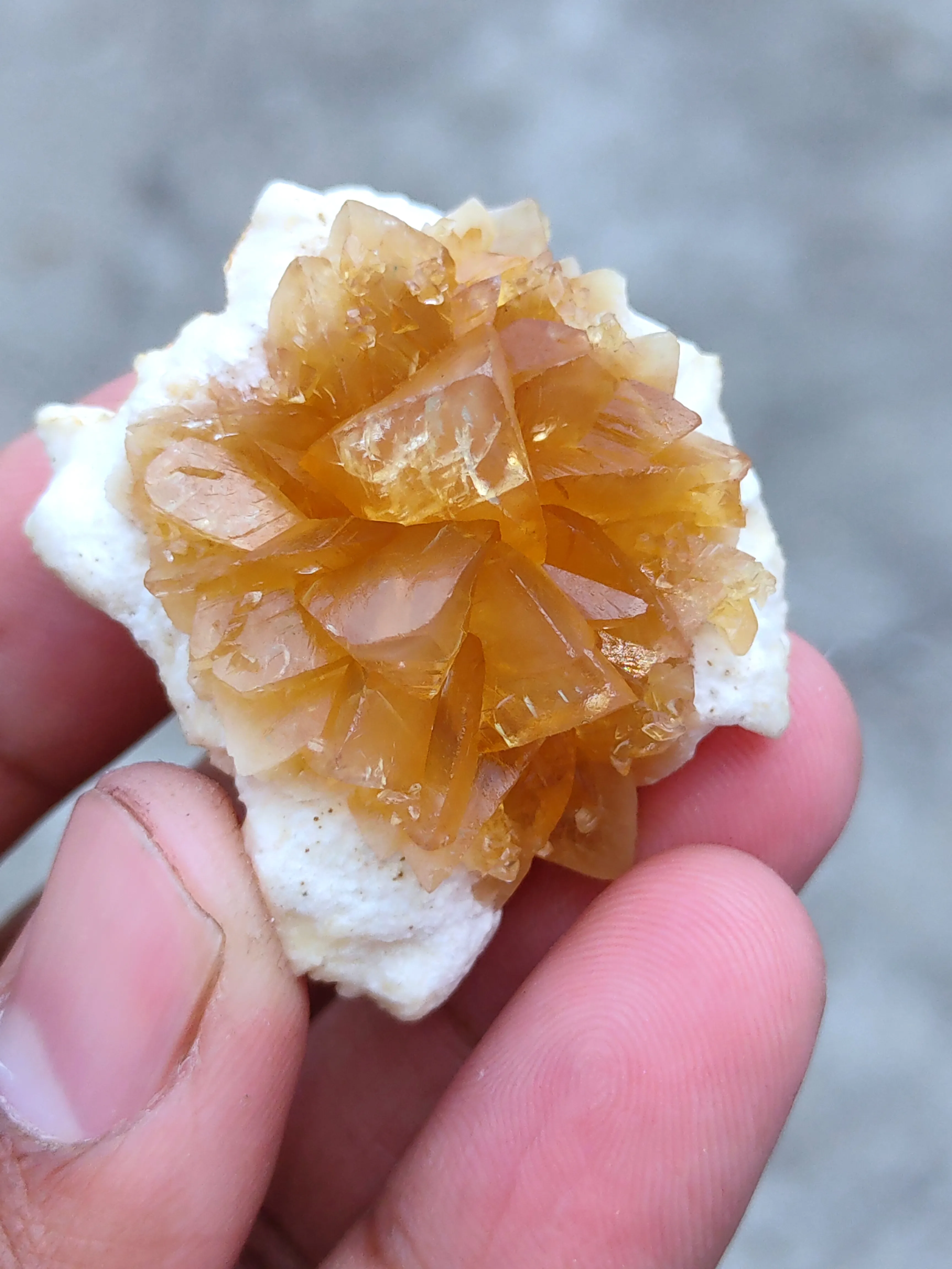 Calcite Flower on Okenite Matrix - image 3