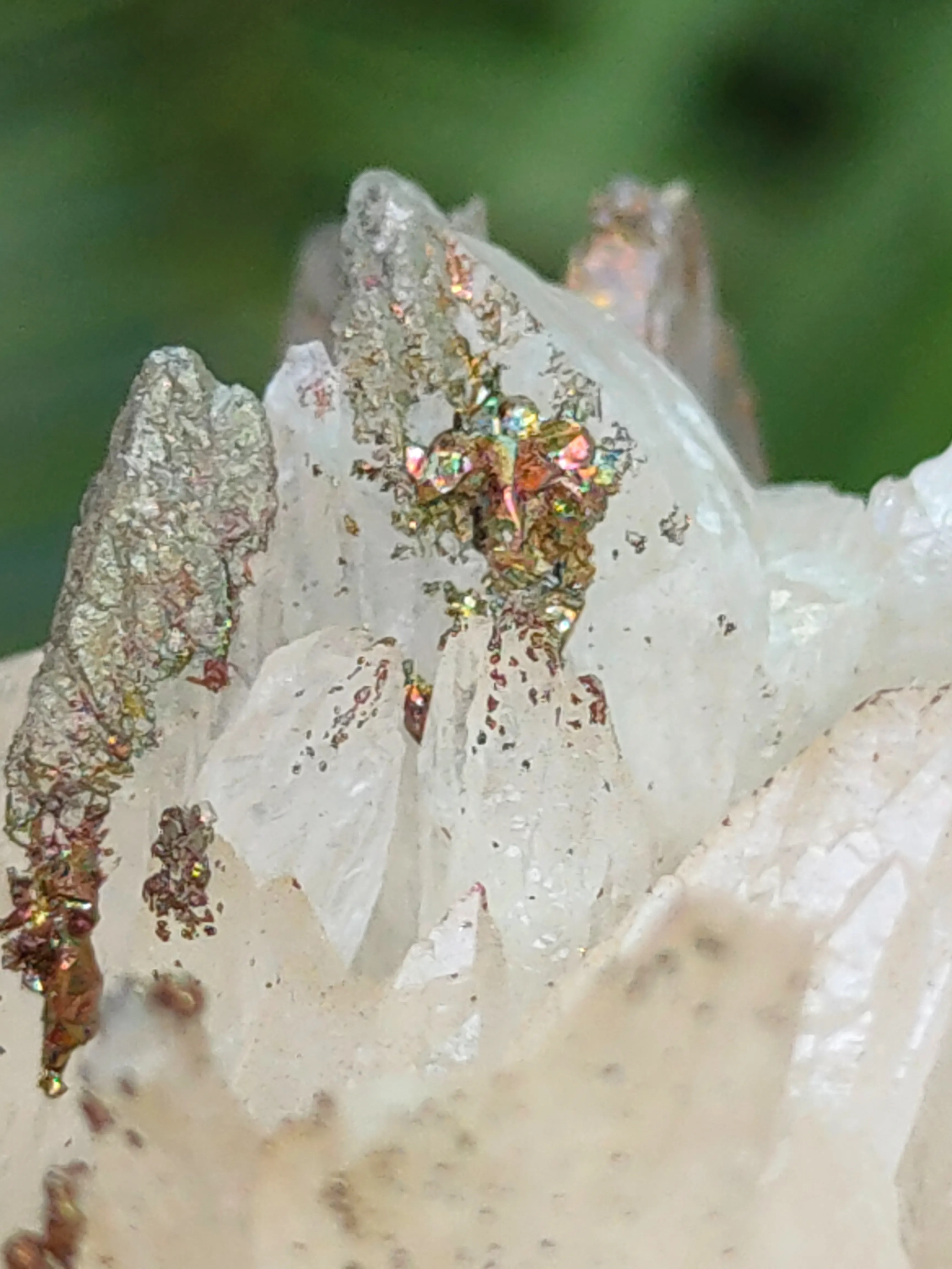 Calcite Flower with Chalcopyrite with Karur Amethyst Crystal - image 5