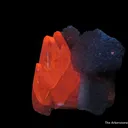 Calcite (fluor.) on Quartz var. Amethyst - image 6