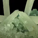 Calcite (fluorescent) and Celadonite on Quartz (var. Chalcedony) - image 6