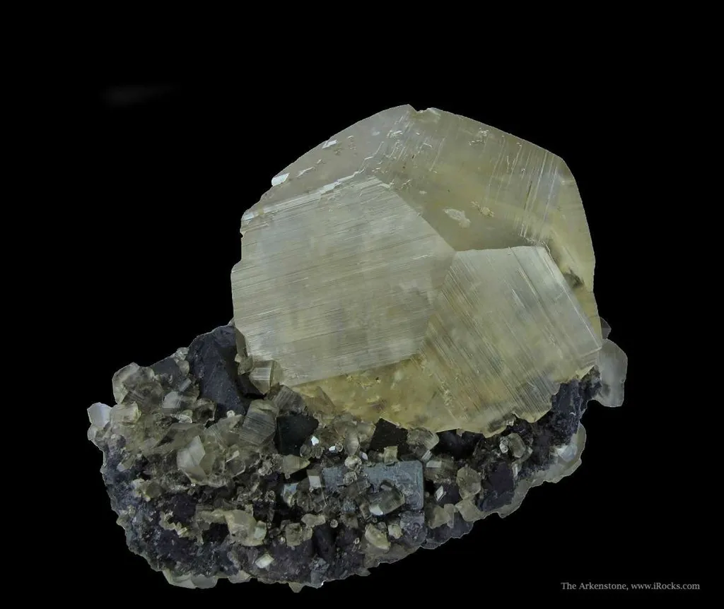 Calcite (Fluorescent) on Fluorite image
