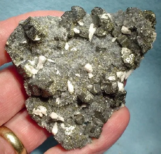 Calcite, Galena, Pyrite, Quartz image