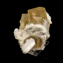 Calcite Golden Color with Stilbite & Chalcedony Natural Mineral Specimen - image 2
