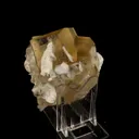 Calcite Golden Color with Stilbite & Chalcedony Natural Mineral Specimen - image 5