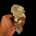 Calcite Golden Color with Stilbite Natural Mineral Specimen - image 8
