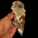 Calcite Golden Color with Stilbite Natural Mineral Specimen - image 2