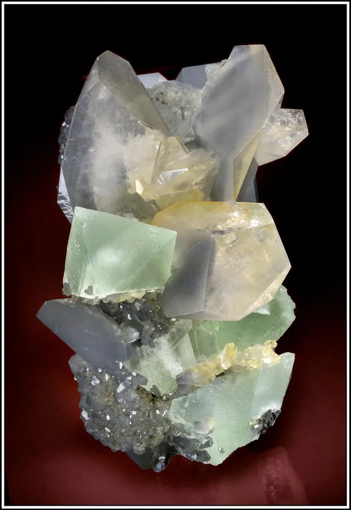 Calcite, green Fluorite image