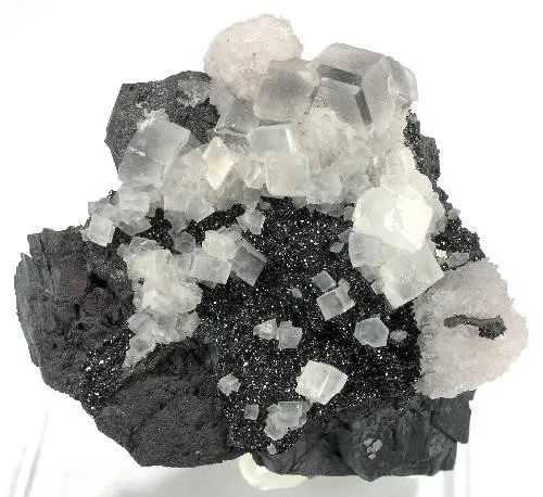 Calcite, Hematite, Calcite (Var: Manganoan Calcite) image