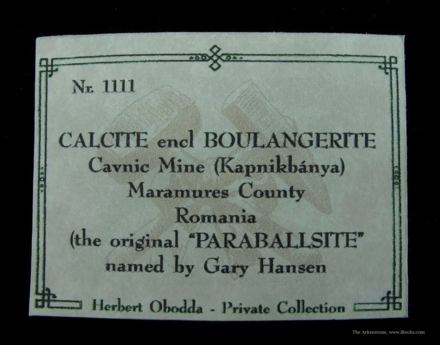 Calcite Included By Boulangerite - image 6