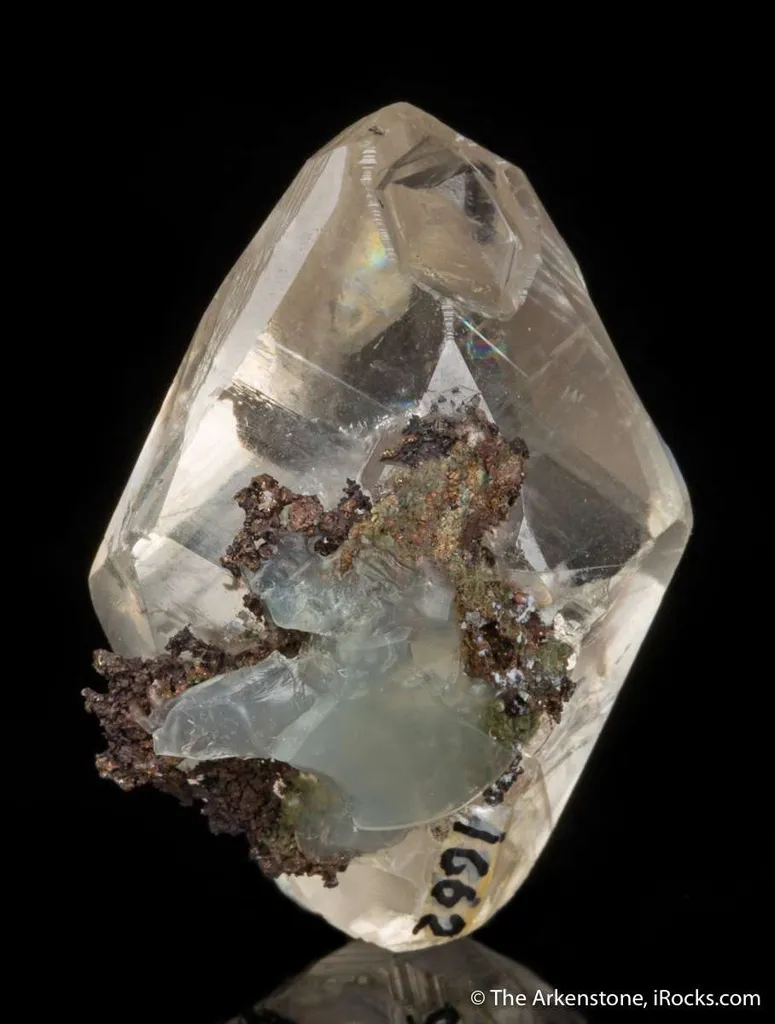 Calcite included by Copper, on Copper - image 5