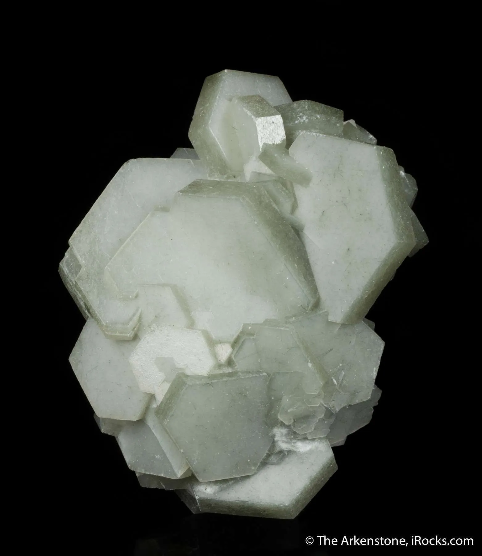Calcite included by Hedenbergite - image 2