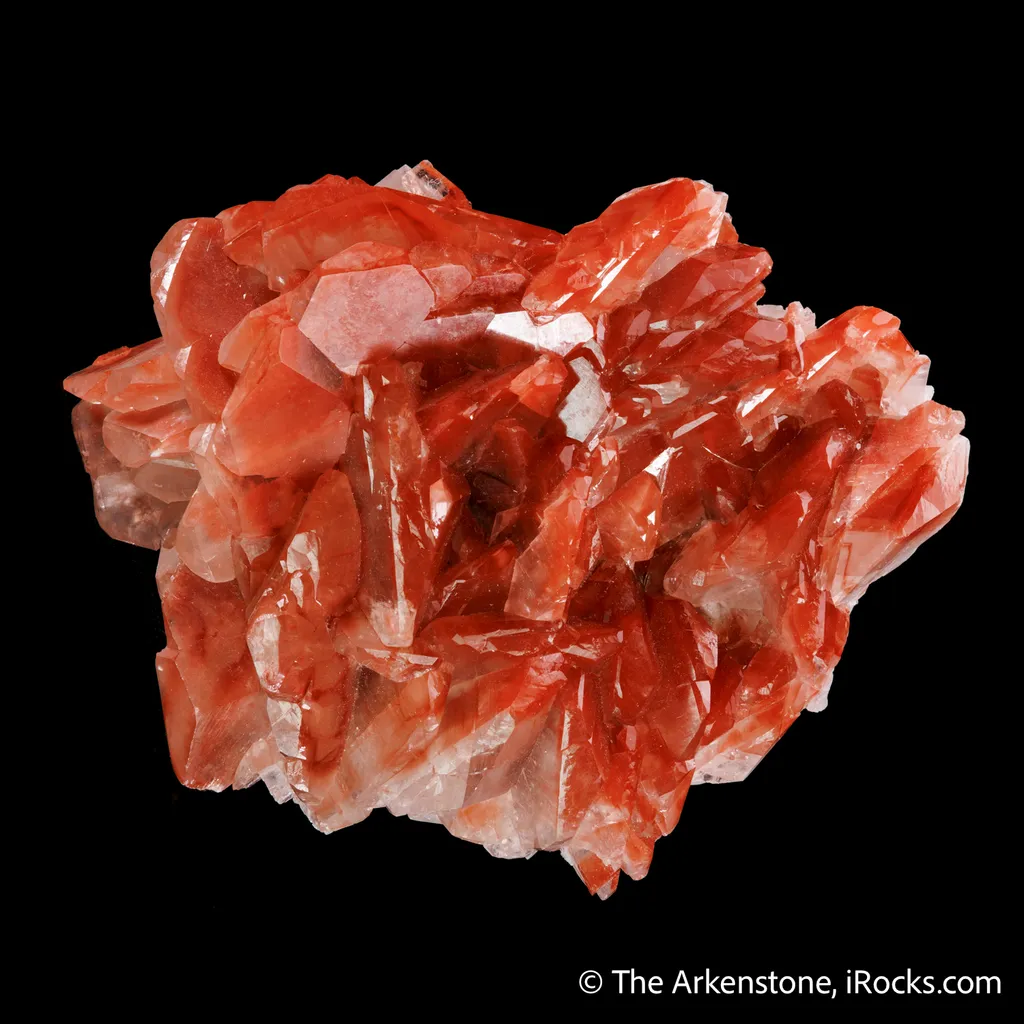 Calcite included by Hematite - image 4