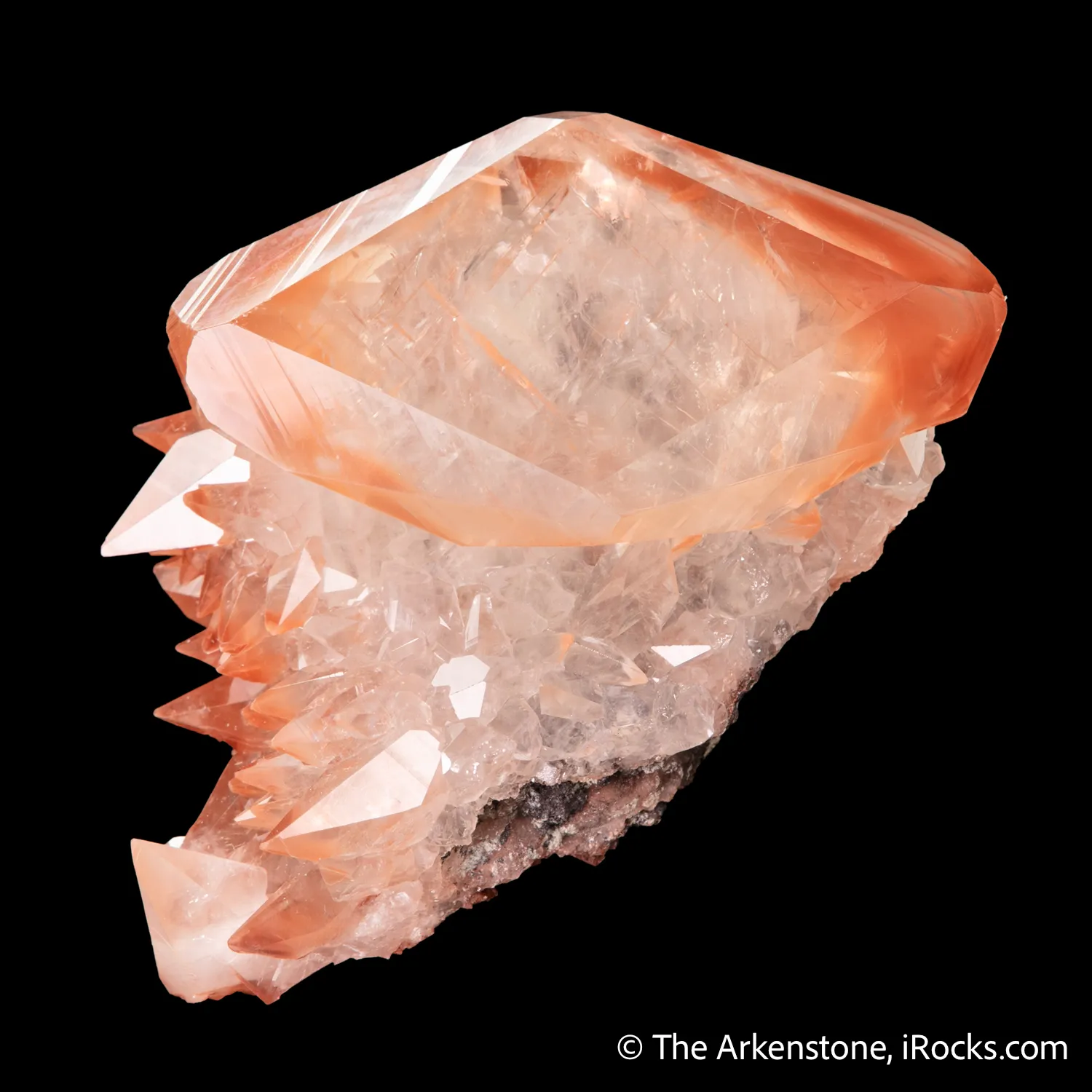 Calcite included by Hematite - image 4
