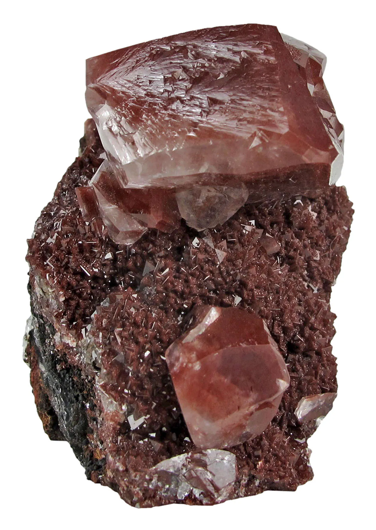 Calcite Included By Hematite (Twinned) - image 2