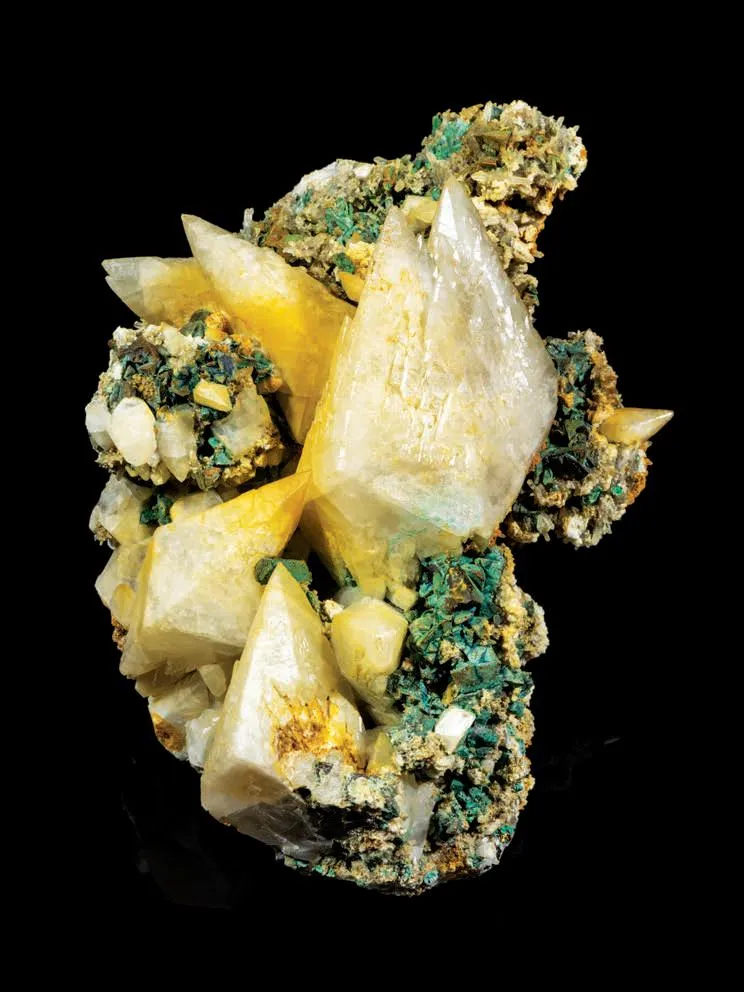 Calcite, Malachite after Chalcopyrite - image 1