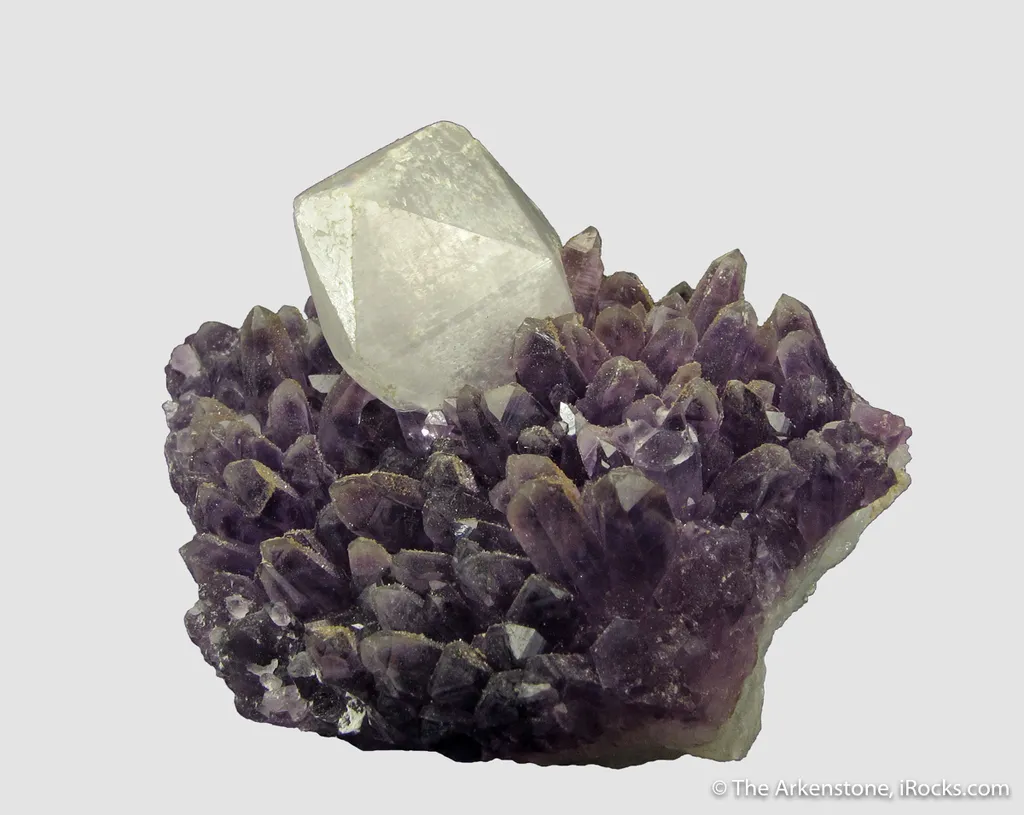 Calcite on Amethyst - image 5