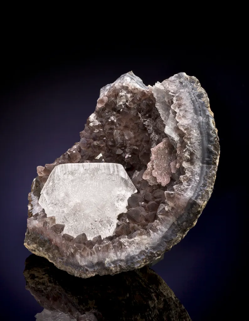 Calcite on Amethyst image