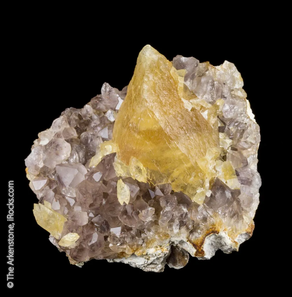 Calcite on Amethyst image