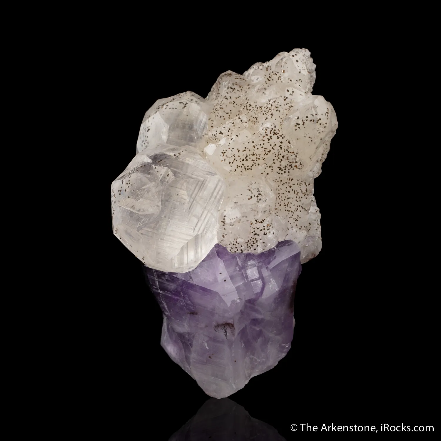 Calcite on Amethyst - image 4