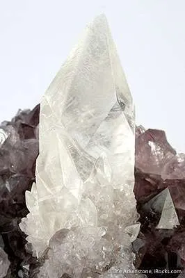 Calcite on Amethyst - image 3