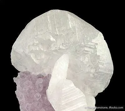 Calcite on Amethyst - image 2