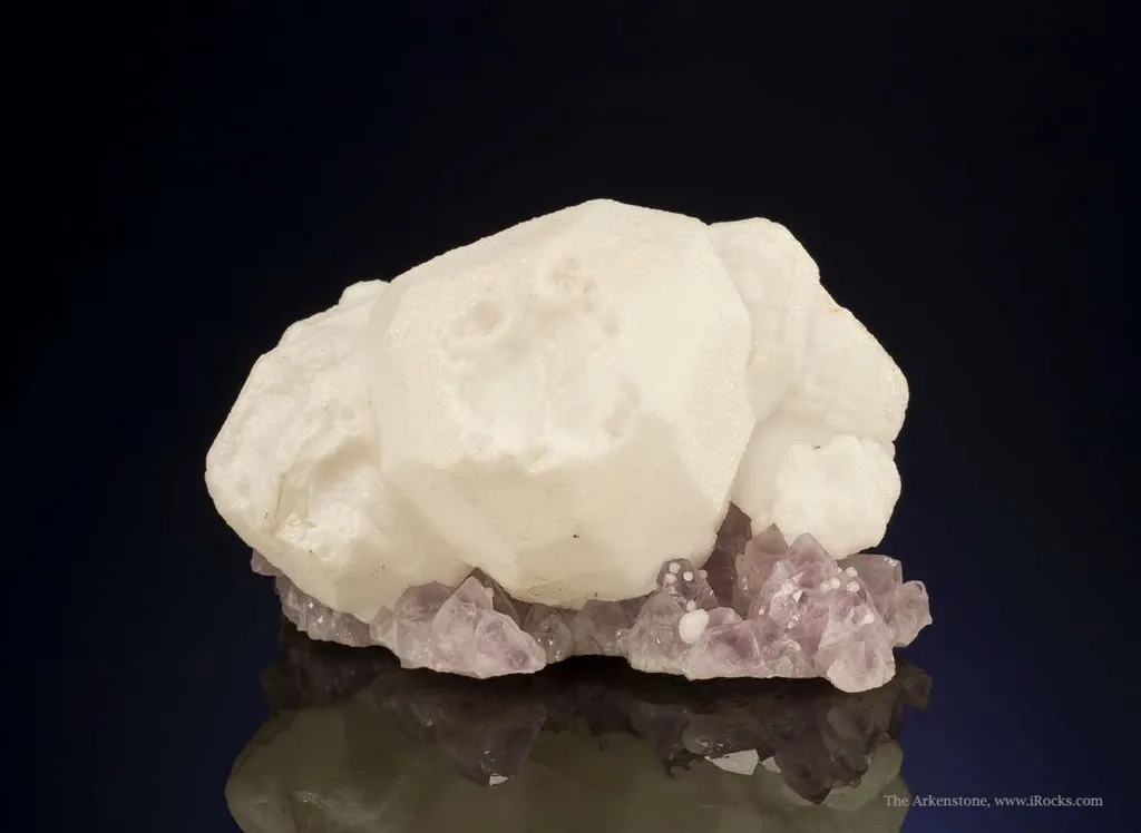 Calcite on Amethyst - image 3
