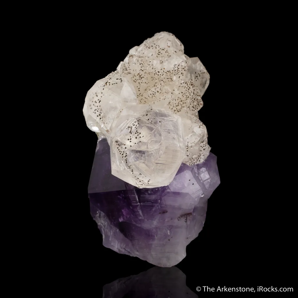 Calcite on Amethyst image