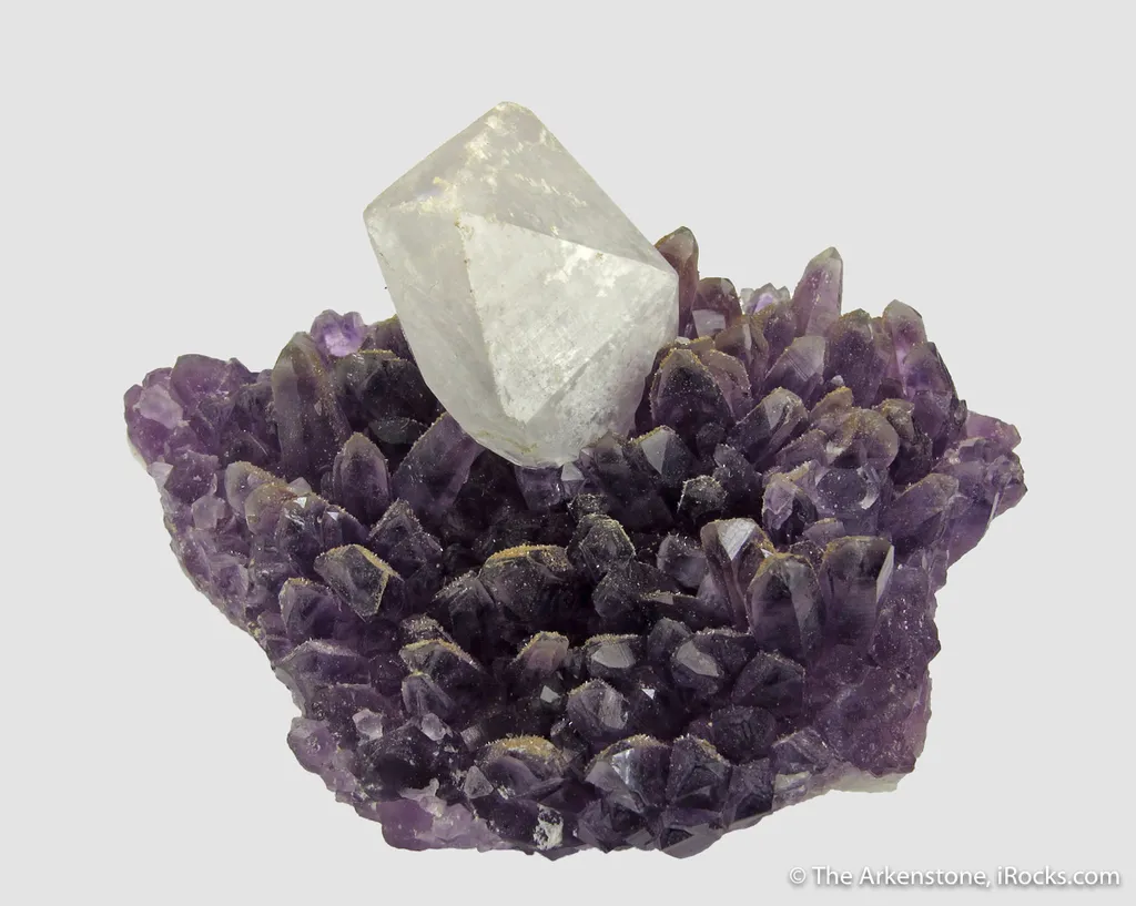 Calcite on Amethyst - image 7
