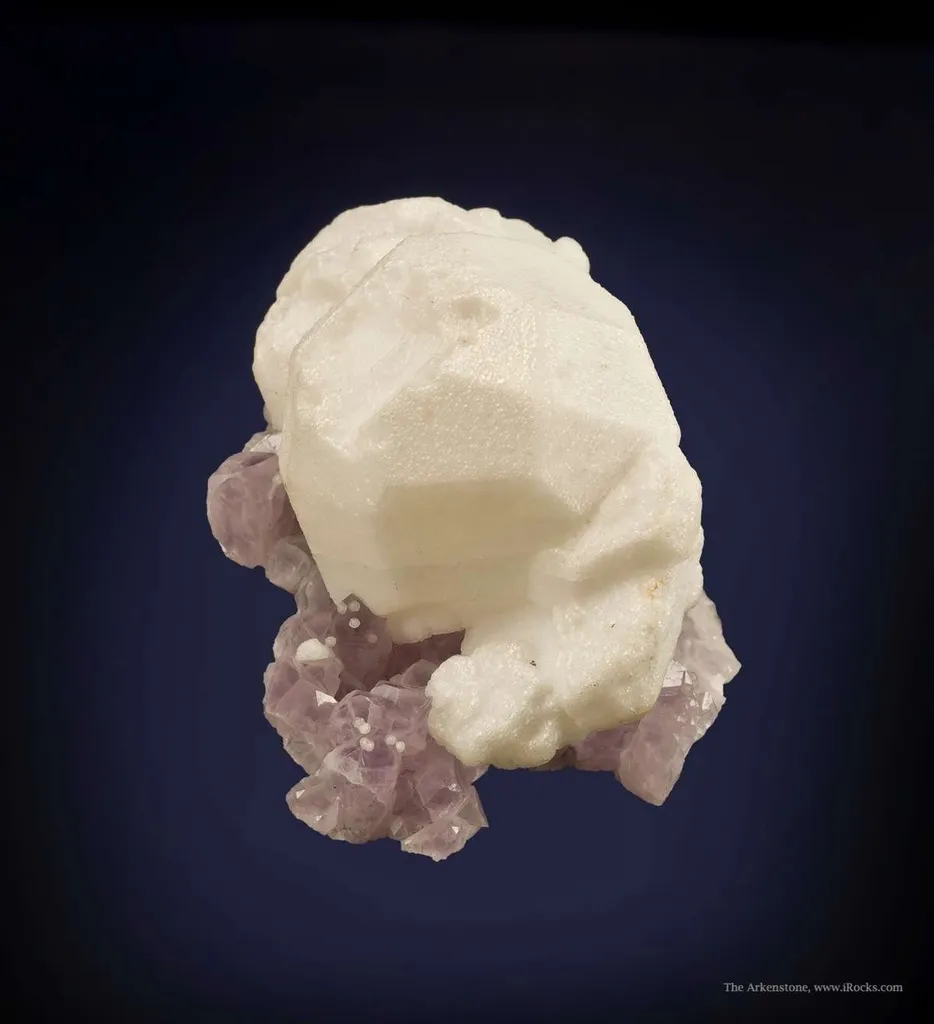 Calcite on Amethyst - image 2