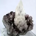 Calcite on Amethyst - image 1