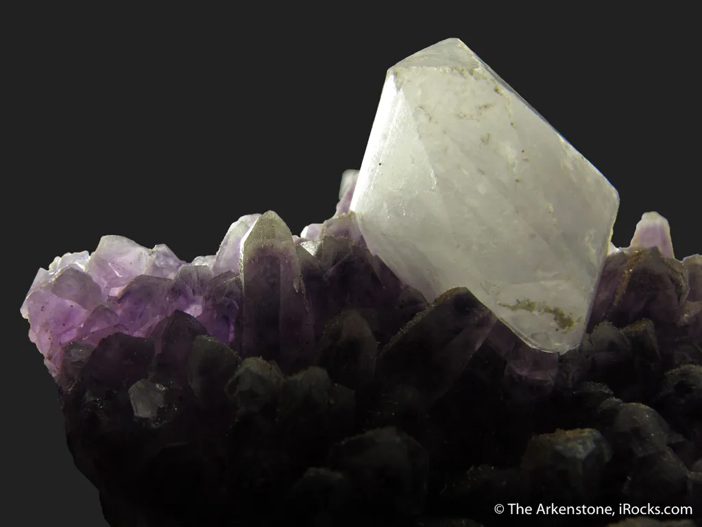 Calcite on Amethyst - image 6