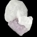 Calcite on Amethyst - image 1