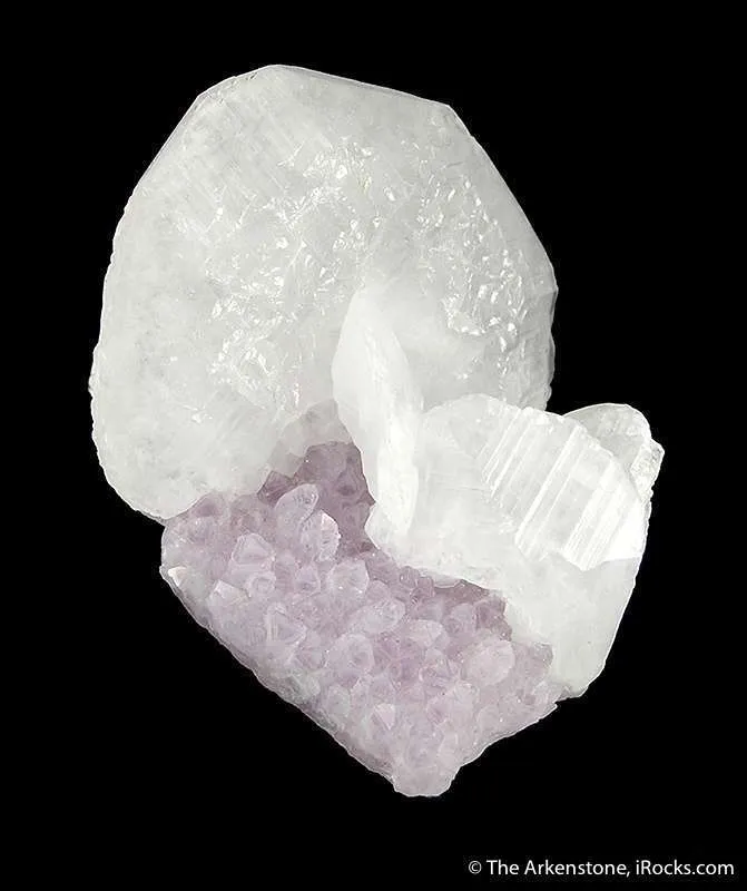 Calcite on Amethyst - image 1
