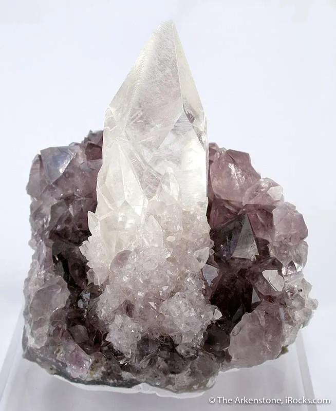Calcite on Amethyst - image 2