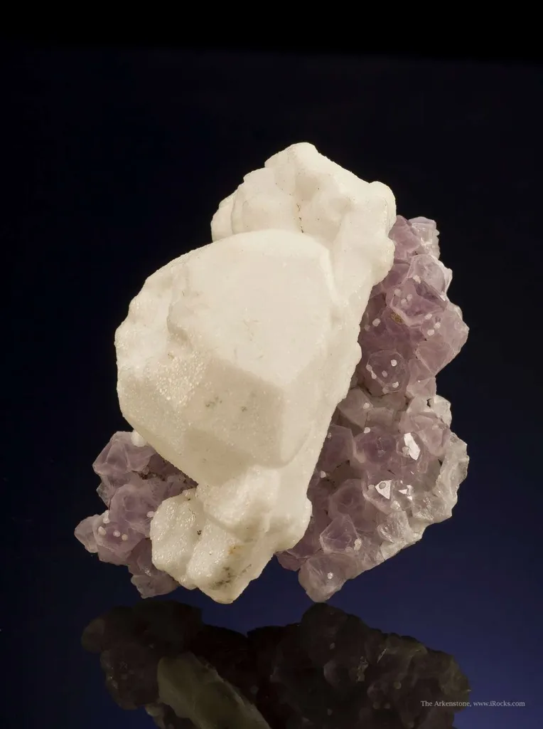 Calcite on Amethyst - image 4
