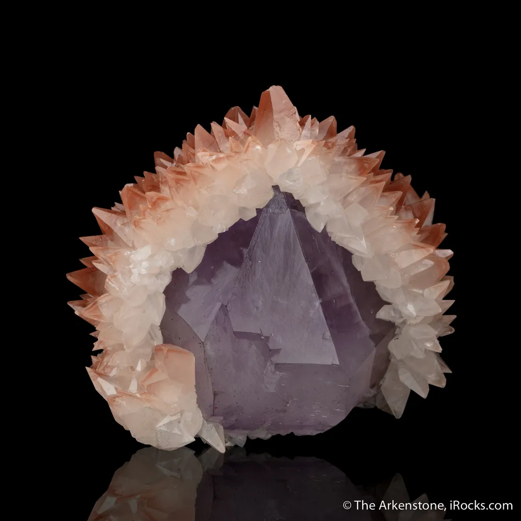 Calcite on Amethyst image