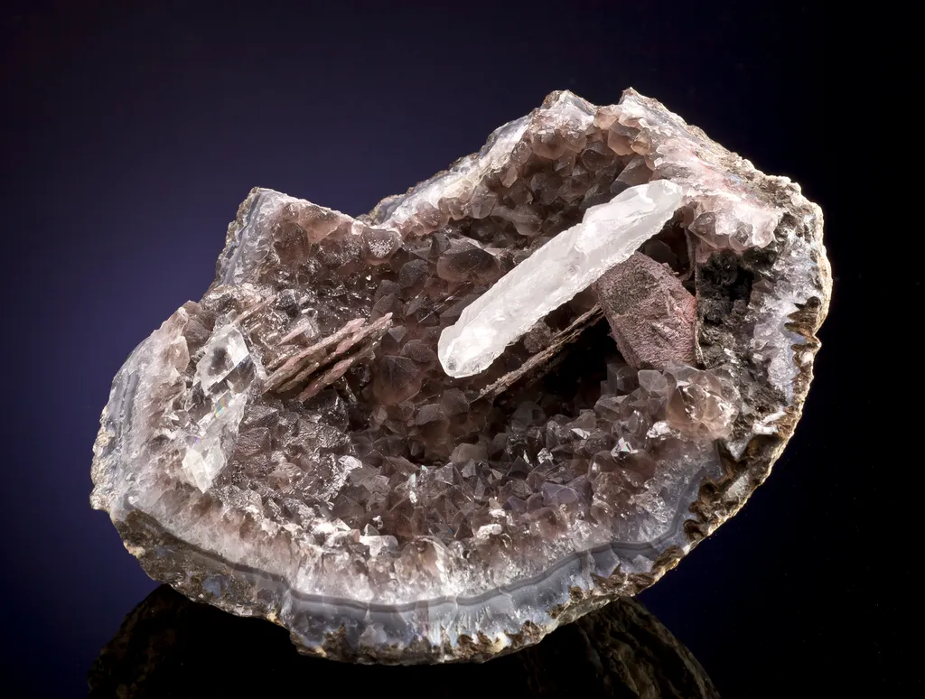 Calcite on Amethyst - image 3
