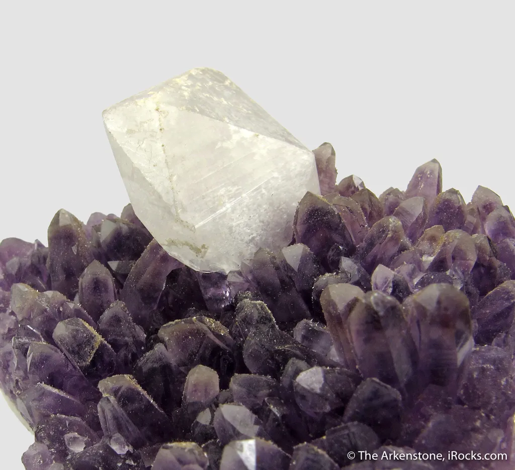 Calcite on Amethyst - image 4