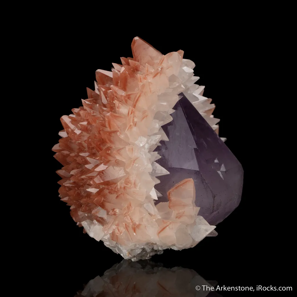 Calcite on Amethyst - image 2