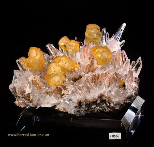 Calcite on Amethyst Quartz - image 2