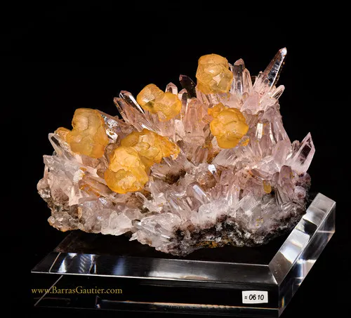 Calcite on Amethyst Quartz - image 3