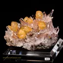Calcite on Amethyst Quartz - image 3