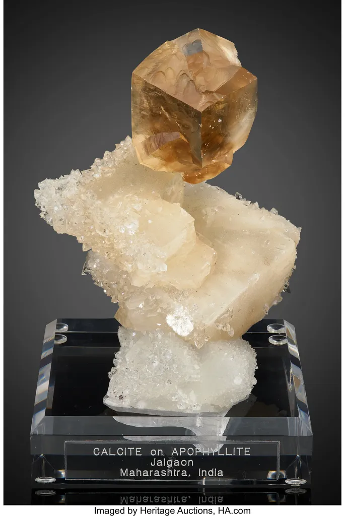 Calcite on Apophyllite image