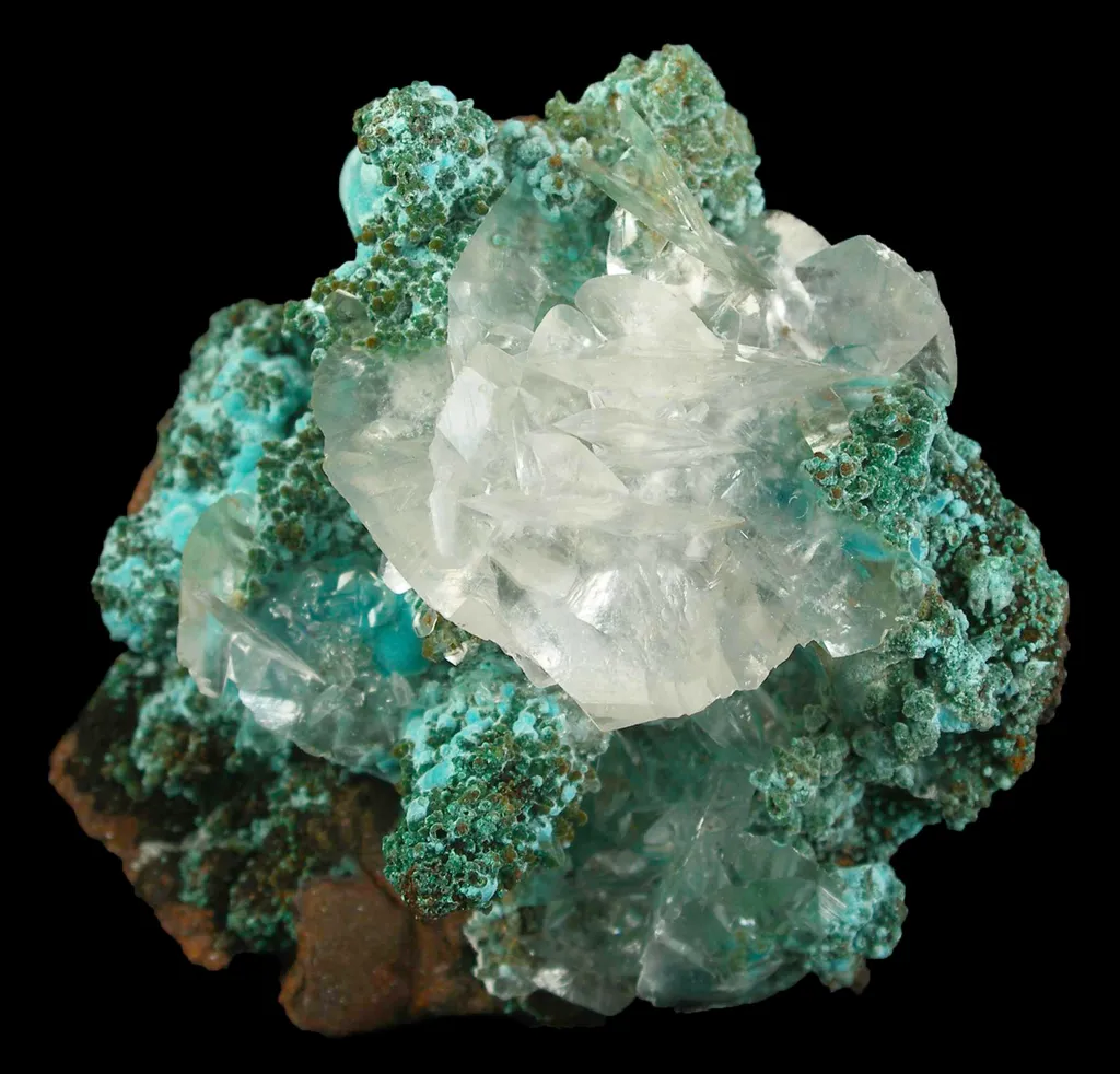 Calcite on Aurichalcite image