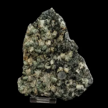 Calcite on Babingtonite & Chalcedony Natural Mineral Specimen