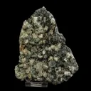 Calcite on Babingtonite & Chalcedony Natural Mineral Specimen - image 1