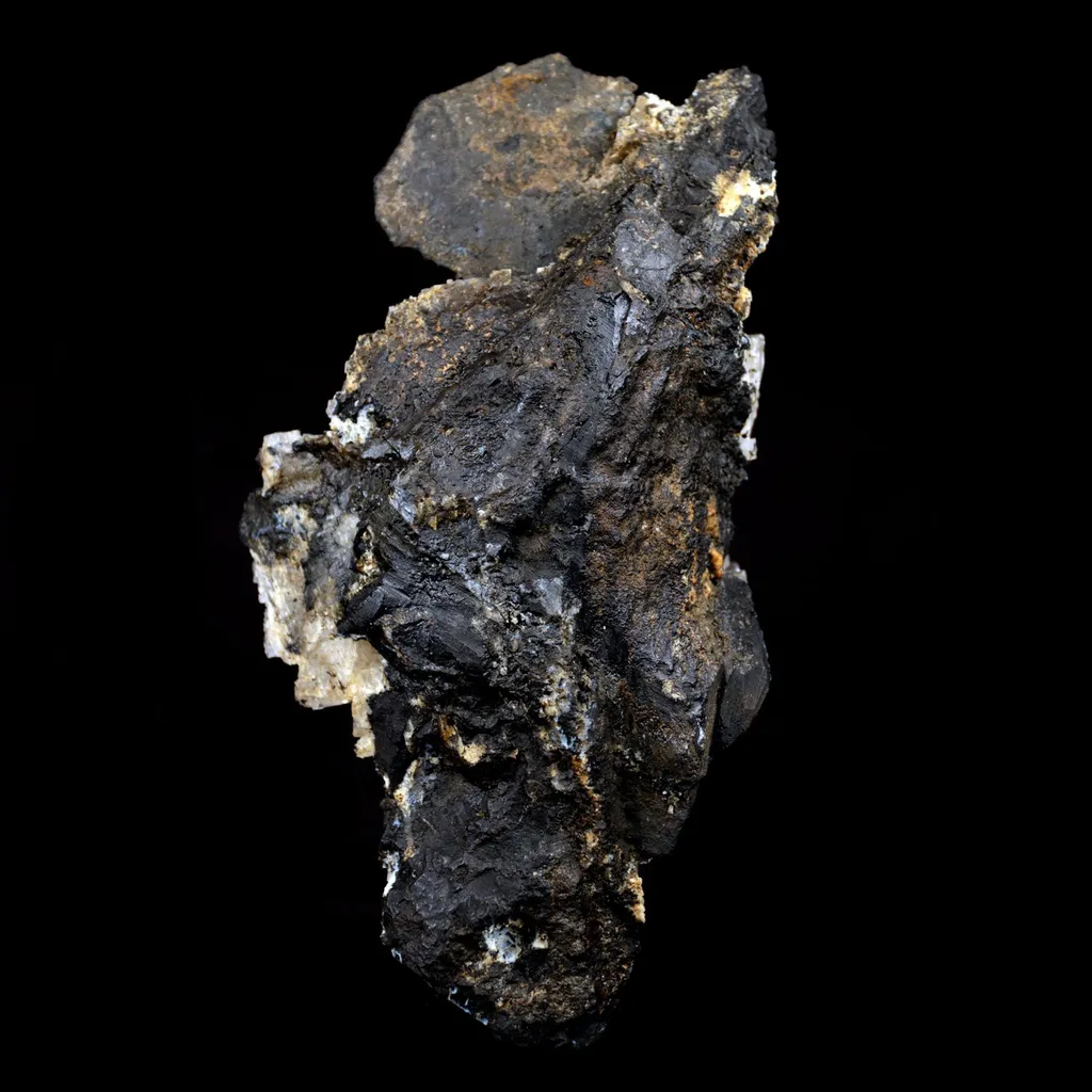 Calcite on Black Chalcedony Natural Mineral Specimen - image 7