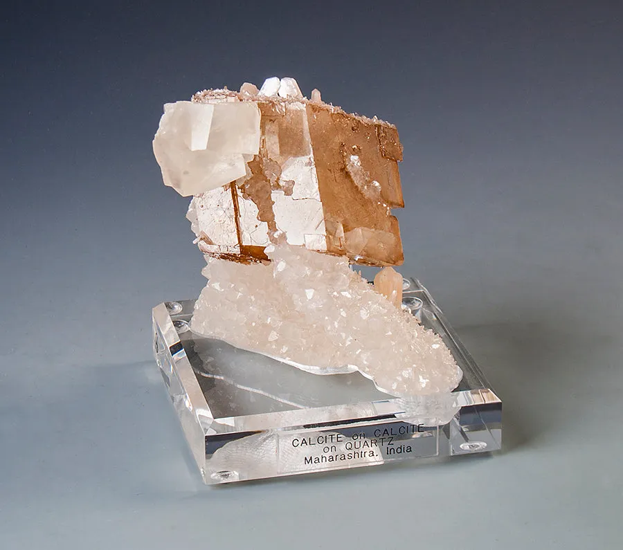 CALCITE on CALCITE on QUARTZ - image 1