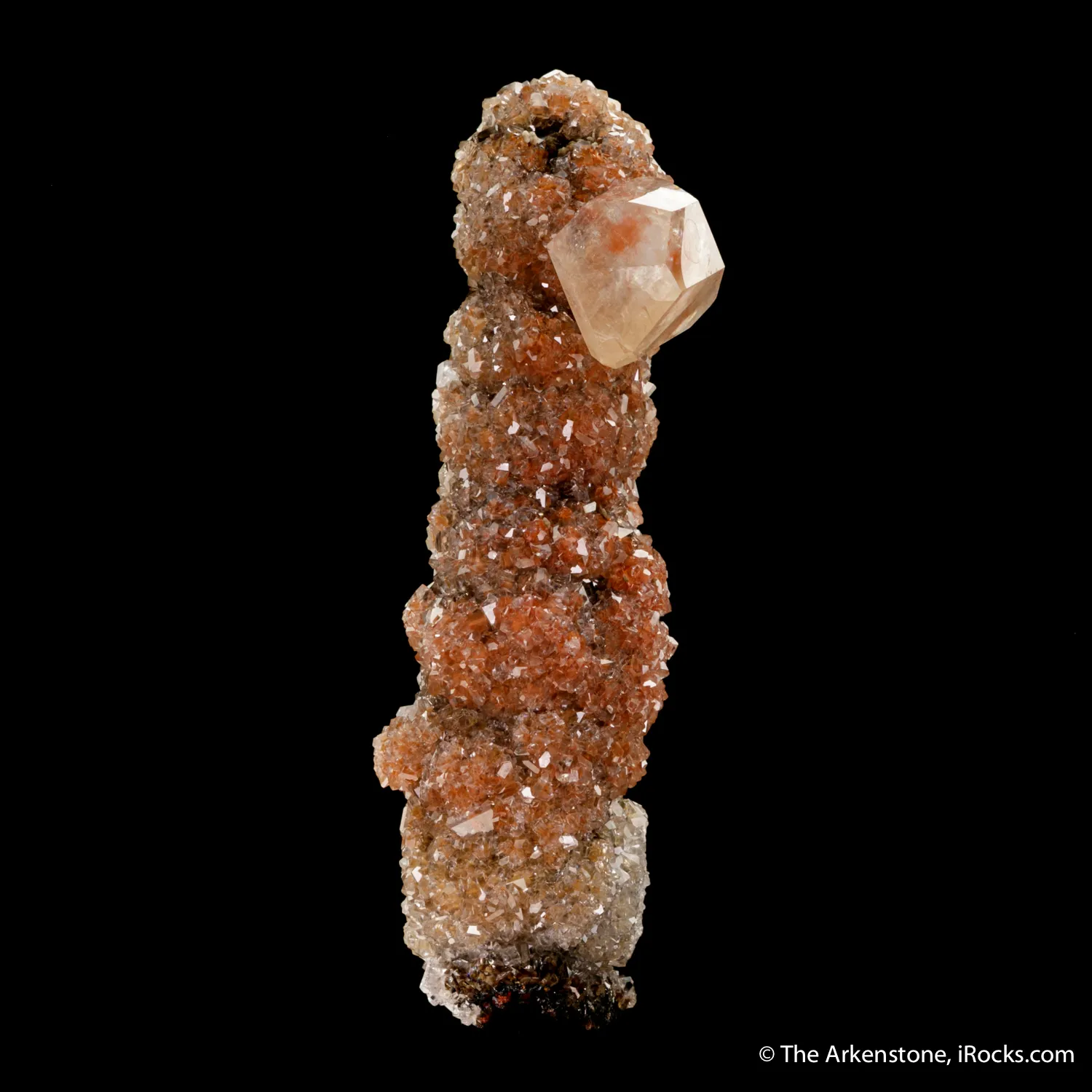 Calcite on Calcite stalactite - image 1
